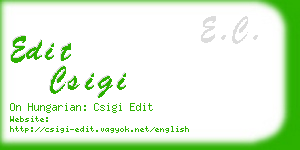 edit csigi business card